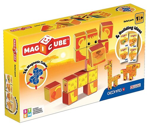 Конструктор GEOMAG Magicube 135-14 Парк Сафари, 14 дет.