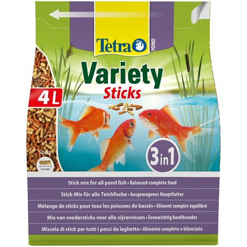 Сухой корм для рыб Tetra Pond Variety Sticks, 4 л, 600 г сухой завтрак kellogg s variety frosties 330 г