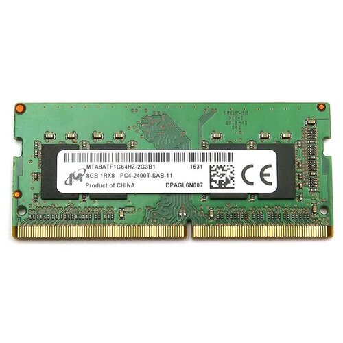 Оперативная память Micron 8 ГБ DDR4 2400 МГц SODIMM CL17 MTA8ATF1G64HZ-2G3B1 151000₽