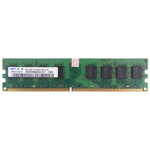 Оперативная память Samsung 2 ГБ DDR2 800 МГц DIMM CL6 M378T5663EH3-CF7 оперативная память qumo 2 гб ddr2 800 мгц dimm cl6 qum2u 2g800t6