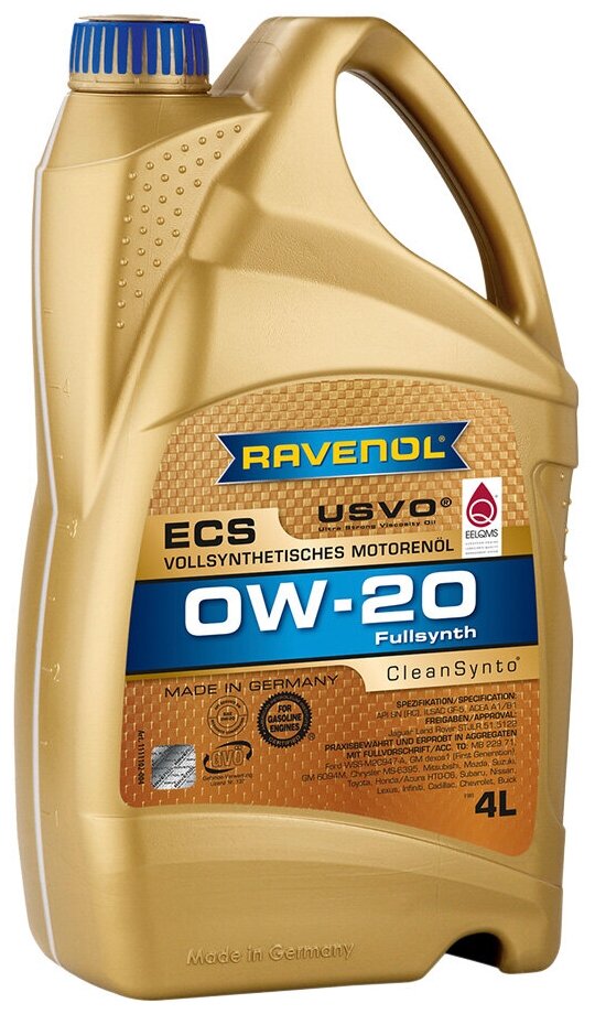 Масло Моторное 0w-20 4л Ecs Ecosynth (Синтетика+Пао) Ravenol арт. 4014835718593