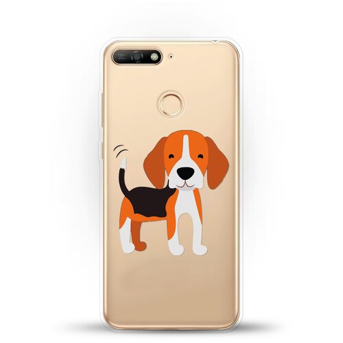 фото Силиконовый чехол довольный бигль на honor 7a pro andy & paul