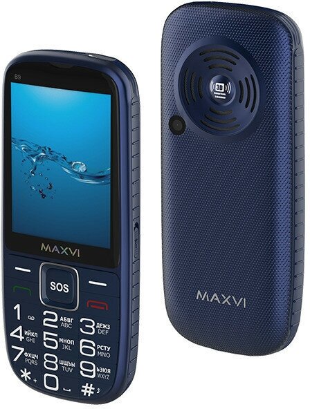 Телефон мобильный (MAXVI B9 Blue (2 SIM))