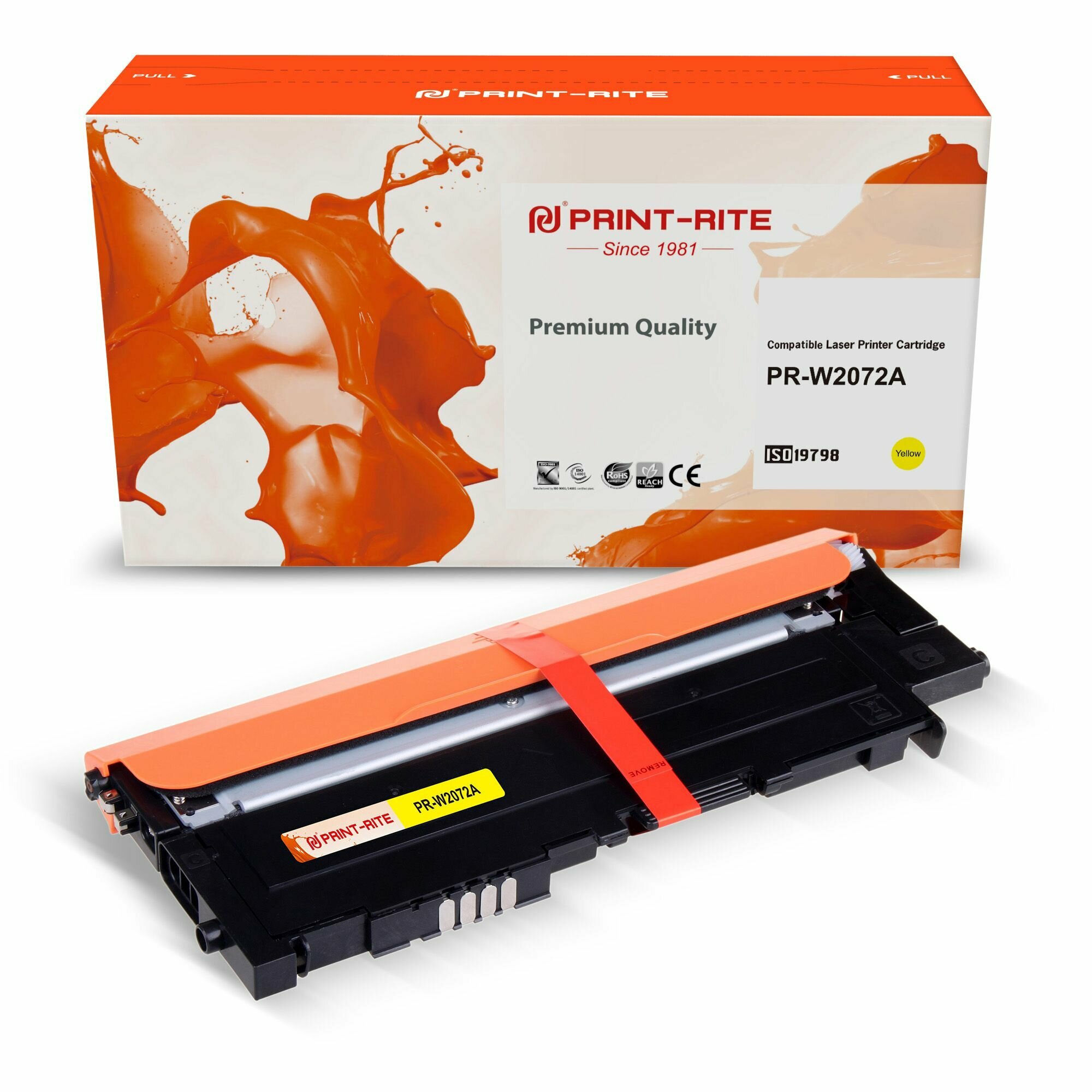 Картридж Print-Rite TFHA9PYPU1J W2072A (есть ограничения по прошивке) желтый (pr-w2072a) - фото №2