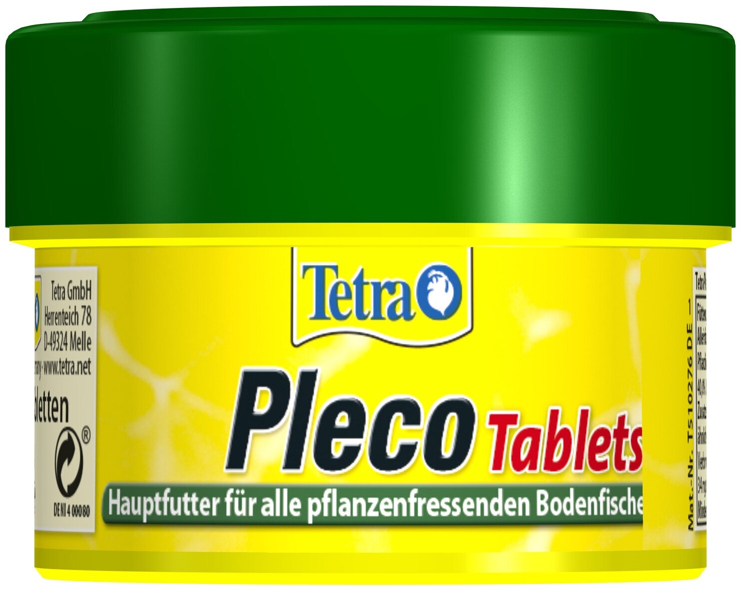 TETRA PLECO TABLETS — Тетра корм-таблетки для растительноядных донных рыб (58 табл)