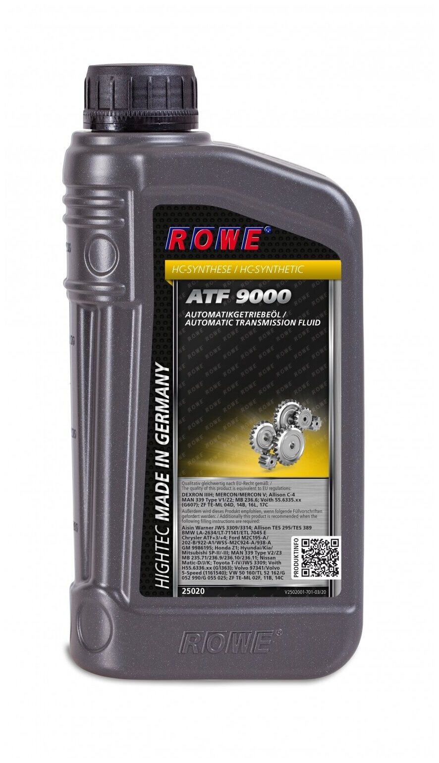 ROWE 25026001099 25026-0010-99   HIGHTEC ATF 9000F (1) (10009100/060822/3088118, ) 1