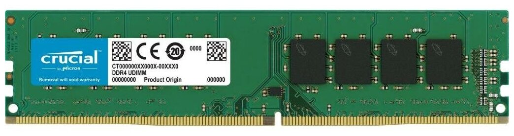 Crucial DDR4 Dimm 16GB CT16G4DFRA266 Pc4-21300, 2666MHz .