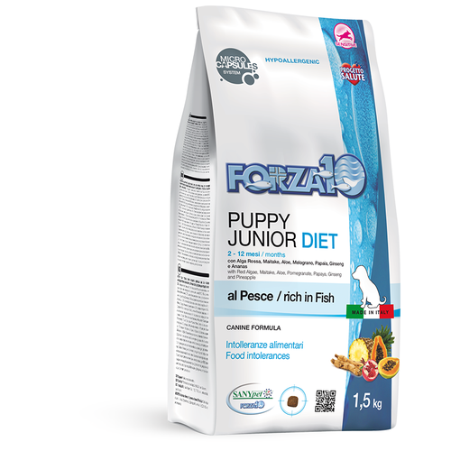 Сухой корм для щенков всех пород и собак в период беременности и лактации Forza10 гипоаллергенный, для беременных/кормящих, рыба 1.5 кг