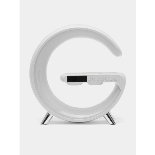 Беспроводная колонка со светильником беспроводной зарядкой и часами черная 329900₽