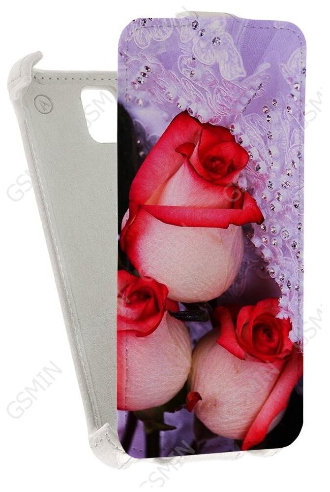 Кожаный чехол для Huawei Y5 Armor Case (Белый) (Дизайн 104)