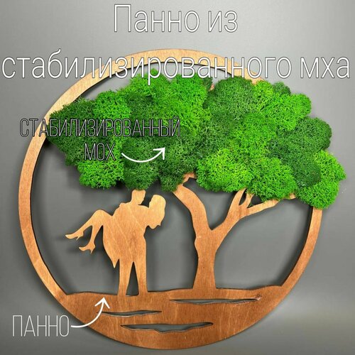 Декор для интерьера/A-lux/Панно со стабилизированным мхом/Ручная работа
