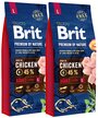 Сухой корм для собак Brit Premium by Nature, курица (для крупных пород) 