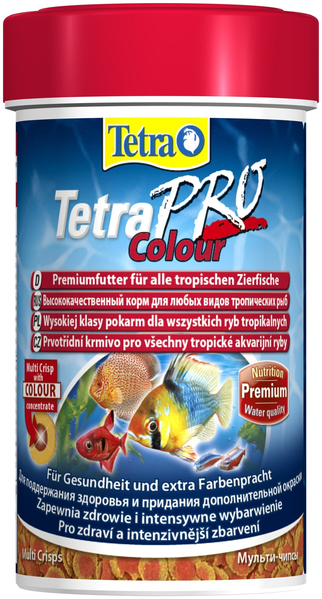 Корм для аквариумных рыб Tetra TetraPRO Colour Multi-Crisps 100 мл (чипсы) - фотография № 1