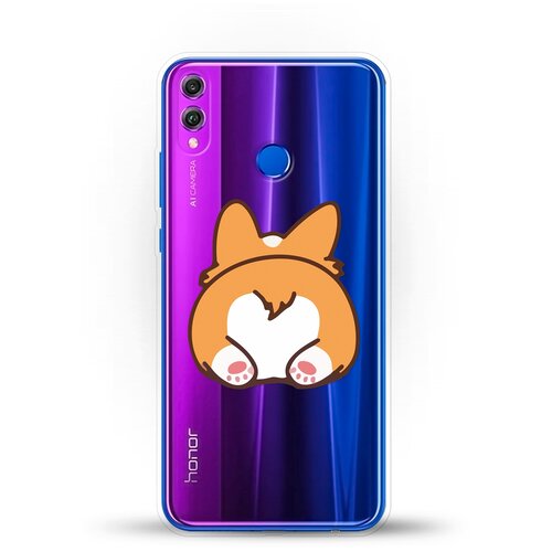 фото Силиконовый чехол корги лежит на honor 8x andy & paul