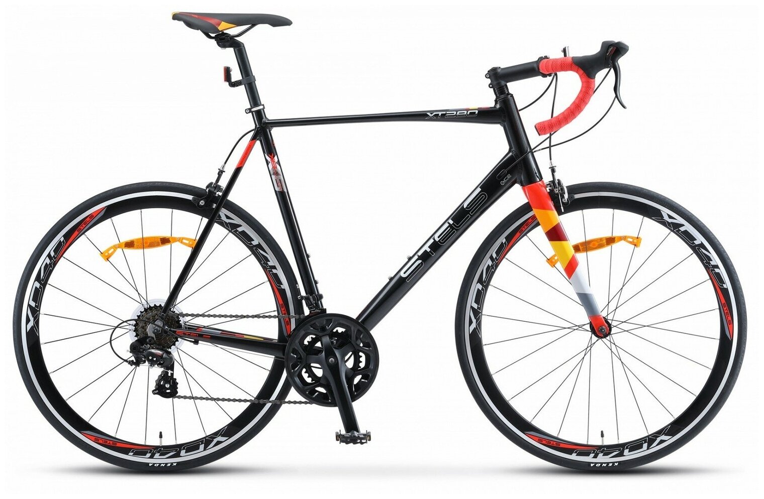 Шоссейный велосипед STELS XT 280 V010 (2020) черный/красный 24" (требует финальной сборки)