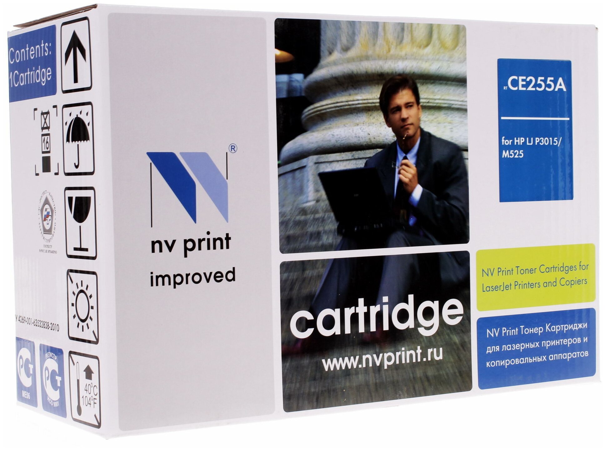 Картридж NV-Print CE255A для HP LaserJet M525c/M525f/M525dn/Pro M521dn/M521dw/P3015/P3015d/P3015dn/P3015x (6000k) (NV-CE255A)