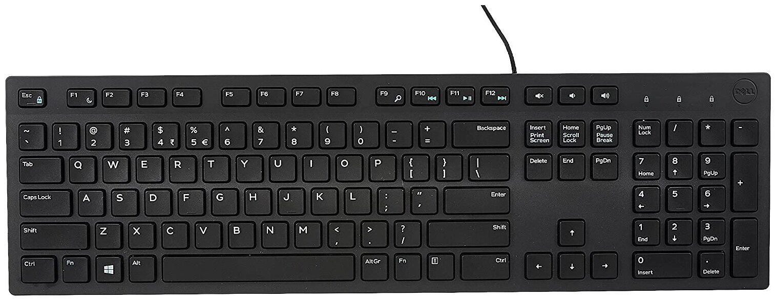 Клавиатура DELL KB216 Black USB черный (KB216-BK-RUS) (580-ADGR)