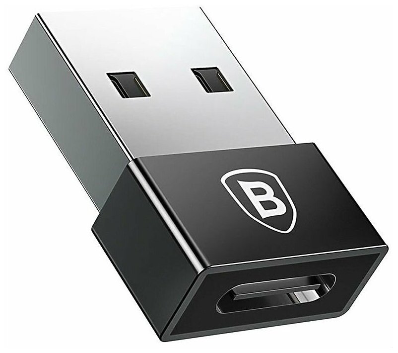 Адаптер переходник с Type-C USB на USB Baseus Exquisite CATJQ-A01 2.4A черный
