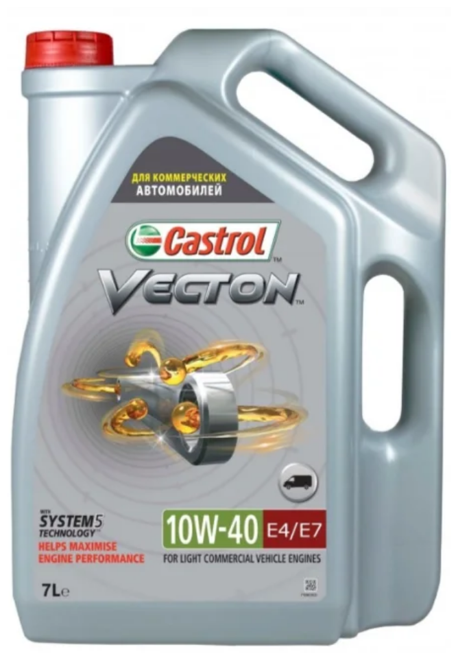 Масло моторное 10w40 castrol 7л полусинтетика vecton e4/e7 (для коммер.техники), castrol, 15ba42