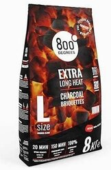 Угольные брикеты Extra Long Heat 8 кг, 1 упаковка в заказе