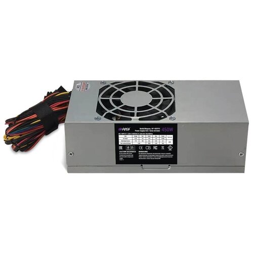 PSU HIPER HP-450TFX (TFX, 450W, PPFC, 80mm fan, Black) OEM