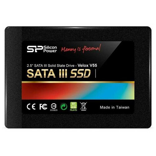 SSD 480 Gb Sata 6Gbs Silicon Power Velox V55 sp480gbss3v55s25 25 Tlc35 адаптер 642900₽