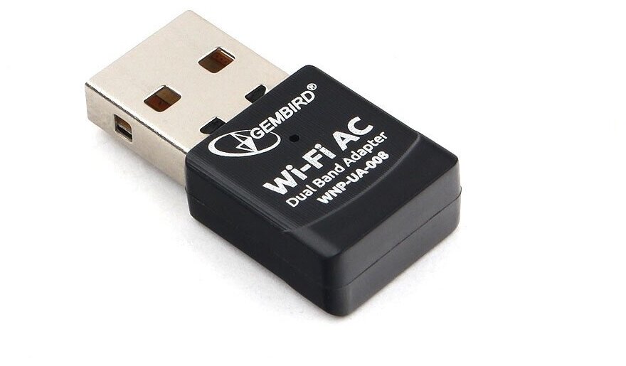 Адаптер WiFi - USB Gembird WNP-UA-008 433Мбит/с, двухдипазонный 802.11b/g/n/ac, компактный