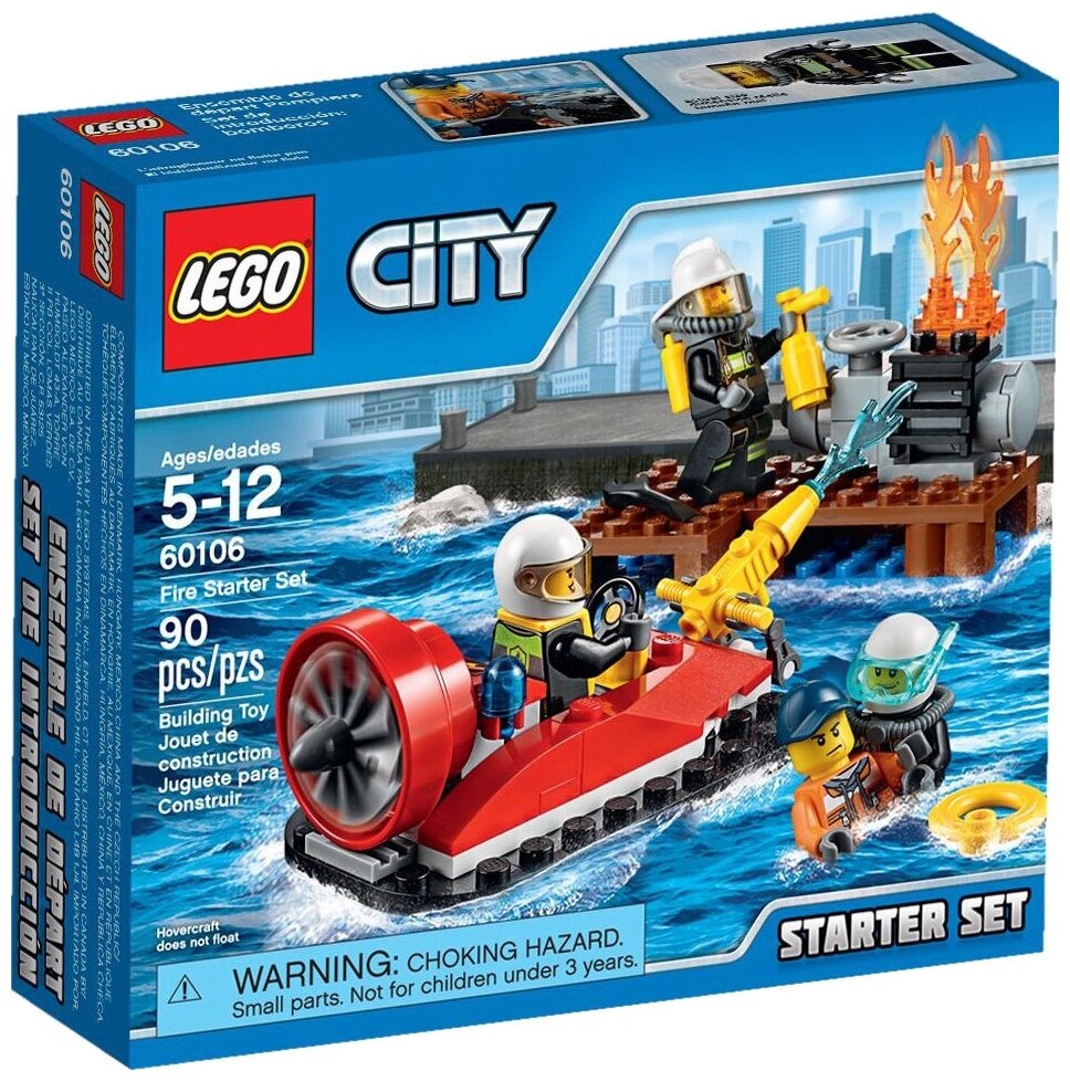 LEGO City 60106 Набор для начинающих пожарных, 90 дет.