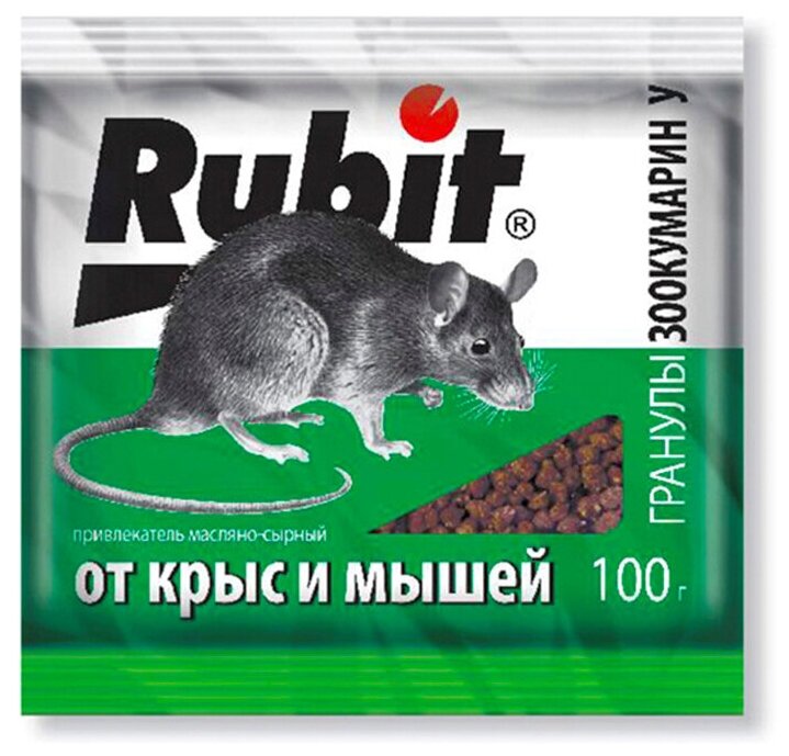 Rubit Приманка от крыс и мышей RUBIT, гранулы (сырный), 100 г