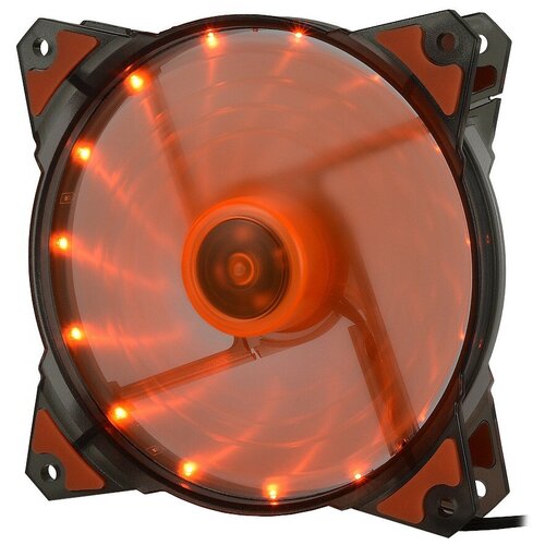 Вентилятор для корпуса CROWN MICRO CMCF-12025S-122*, черный/оранжевый/оранжевая подсветка