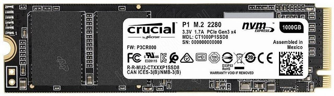 Твердотельный накопитель Crucial P2 250 ГБ M2 CT250P2SSD8