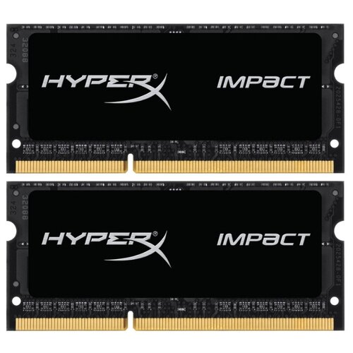 Оперативная память HyperX Impact 8 ГБ 4 ГБ x 2 шт DDR3L 2133 МГц SODIMM CL11 HX321LS11IB2K28 213400₽