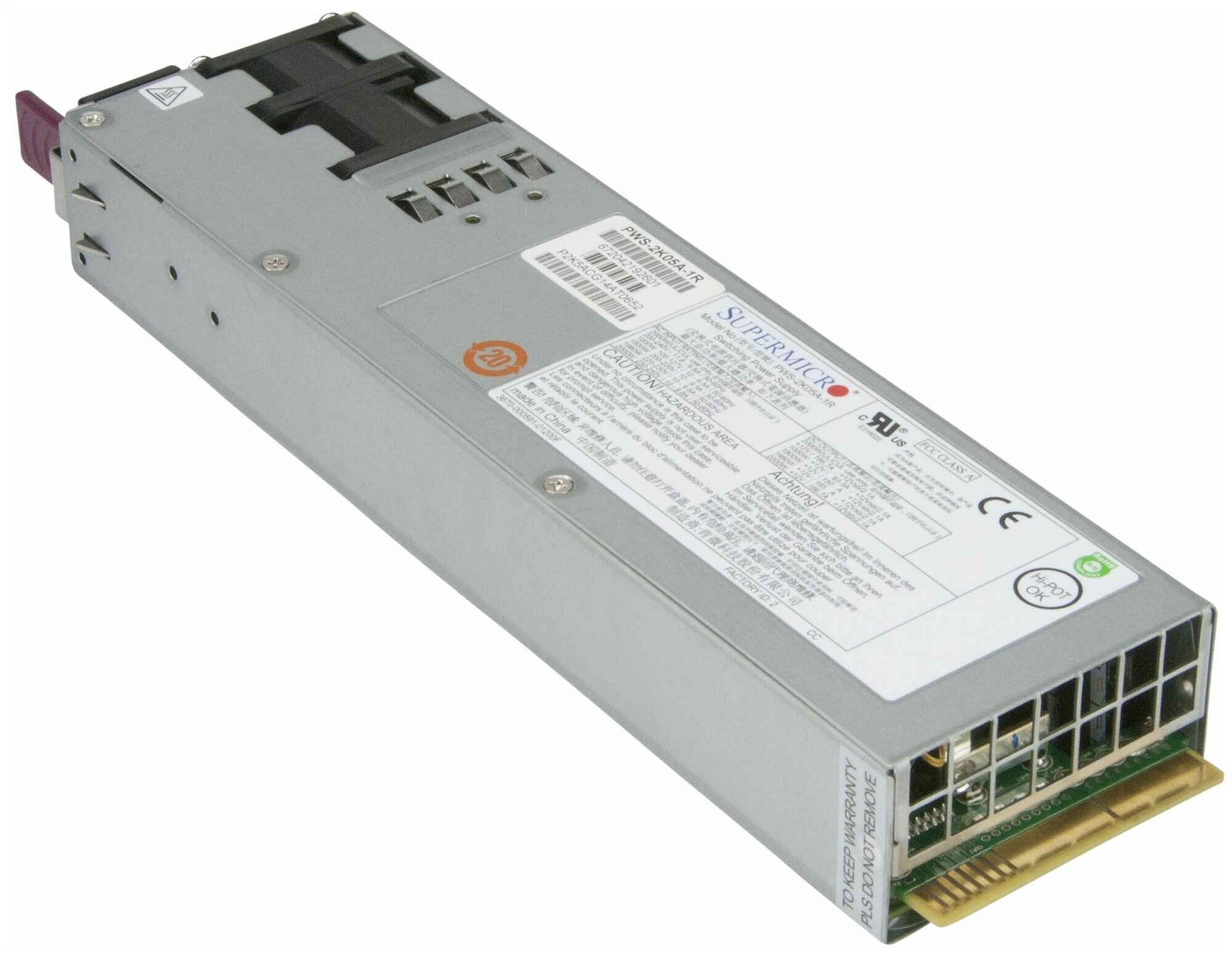 Блок питания SuperMicro 2000W 1U Titanium Power Supply PWS-2K05A-1R