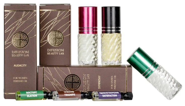Difusion Beauty Lab Парфюмерный набор масляных духов "Симпатия", женский (3 аромата по 1,5 мл в подарок)