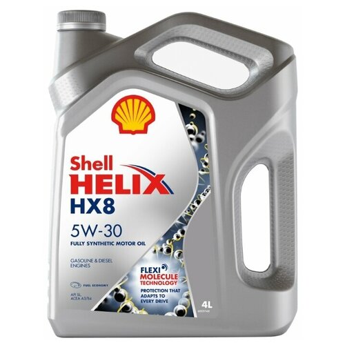 фото Синтетическое моторное масло shell helix hx8 synthetic 5w-30 4 л