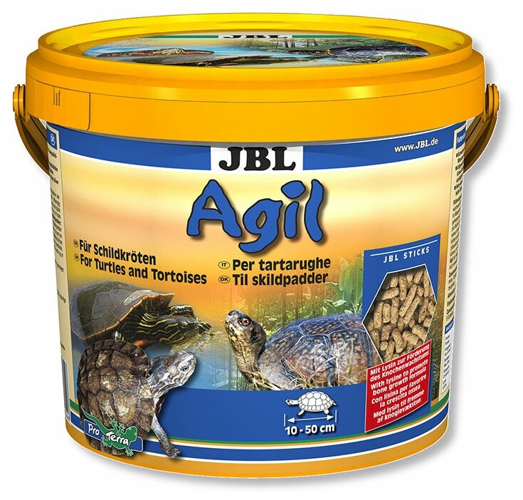 Корм для водных черепах JBL Agil, 10,5 л, палочки