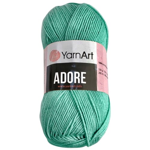 Пряжа YarnArt Adore, 7730460, 370 изумрудный, 100 г, 280 м, 5 шт