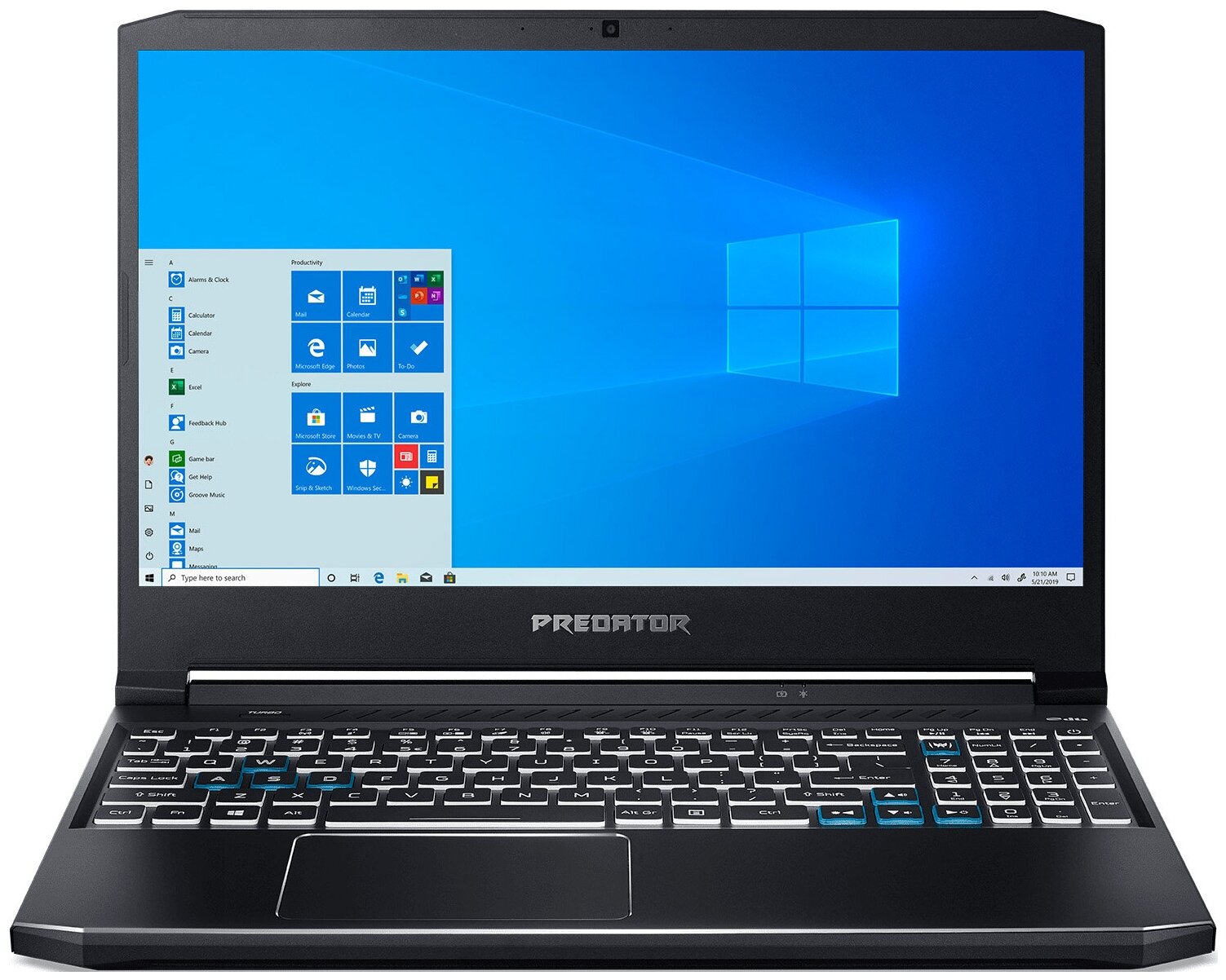 15.6" Ноутбук Acer Predator Helios 300 PH315-53-537W (1920x1080, Intel Core i5 2.5 ГГц, RAM 8 ГБ, SSD 256 ГБ, HDD 1000 ГБ, GeForce GTX 1660 Ti, Win10 Home), NH.Q7XER.00D, черный