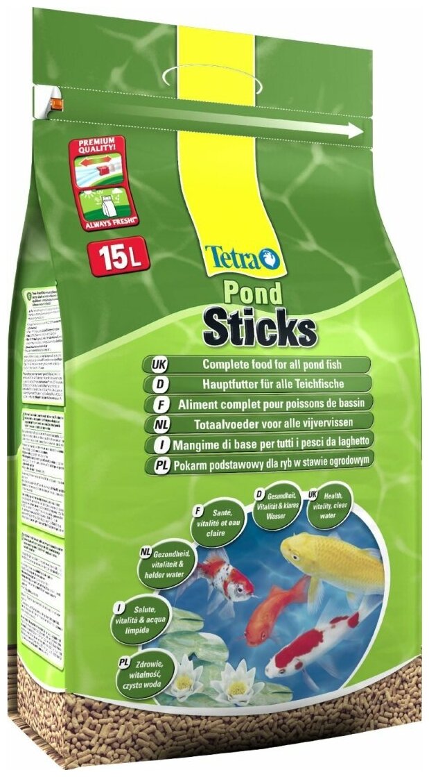 Корм для прудовых рыб Tetra Pond Sticks 15 л (палочки)