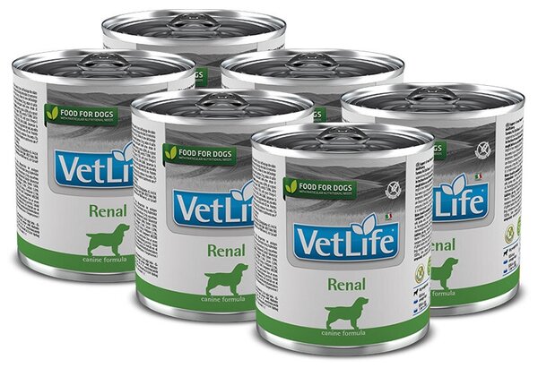 Farmina Vet Life Renal влажный корм для собак с заболеваниями почек с курицей - 300 г х 6шт