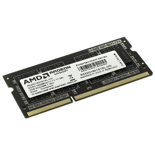 Оперативная память AMD SO-DIMM DDR3L 2Gb 1600MHz pc-12800 (R532G1601S1SL-UO) оем