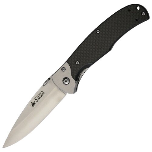 нож складной kizlyar supreme prime g10 d2 black titanium Нож складной Kizlyar Supreme Prime D2 Satin Carbon Fiber черный