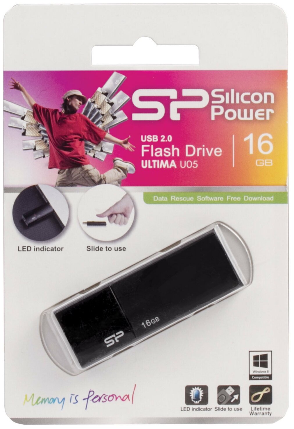 Флешка USB SILICON POWER Ultima U05 32Гб, USB2.0, розовый [sp032gbuf2u05v1h] - фото №17