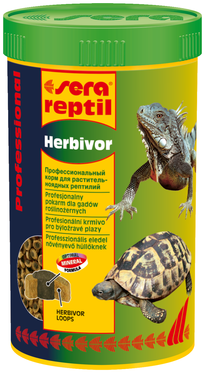 Сухой корм для рыб рептилий Sera Reptil Professional Herbivor