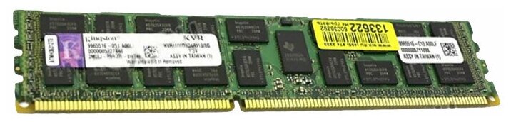 Оперативная память DIMM DDR3 Kingston 8Gb (pc-12800) 1600MHz ECC Reg Kingston (KVR16R11D4/8)