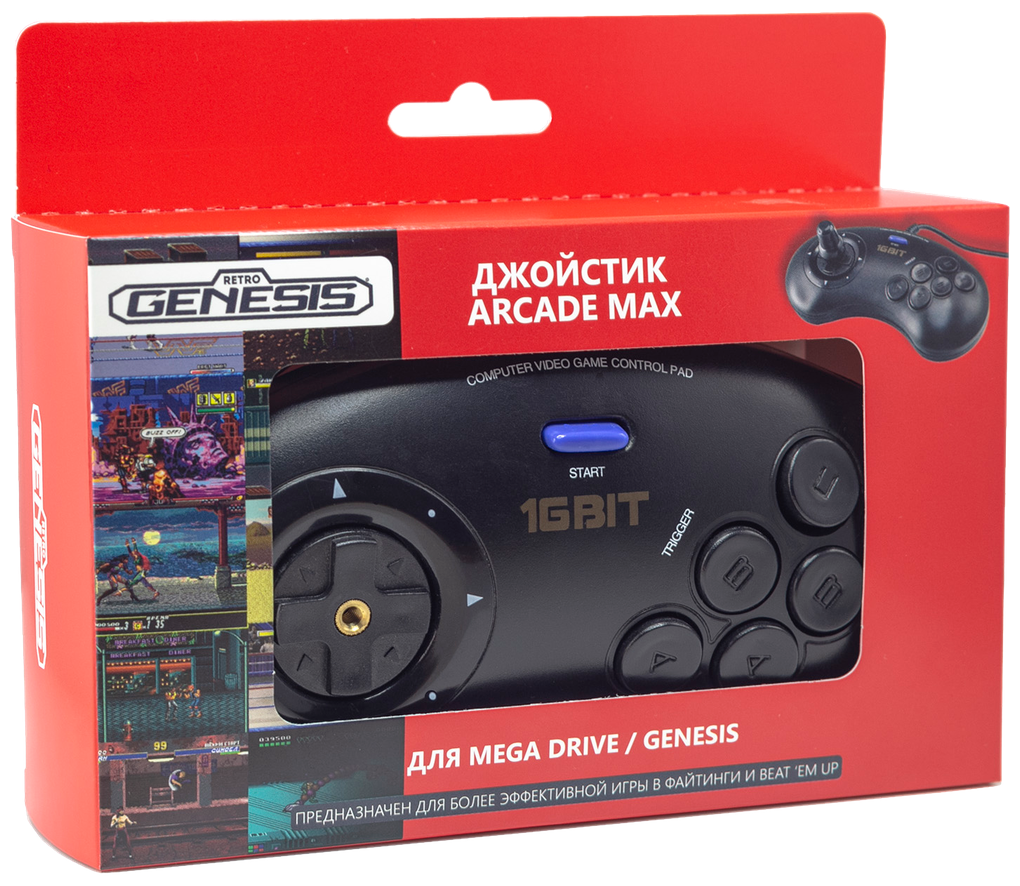 Геймпад Retro Genesis Controller 16 Bit Arcade Max