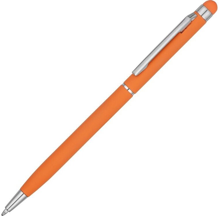 Ручка-стилус шариковая Jucy Soft с покрытием soft touch оранжевый (Р)