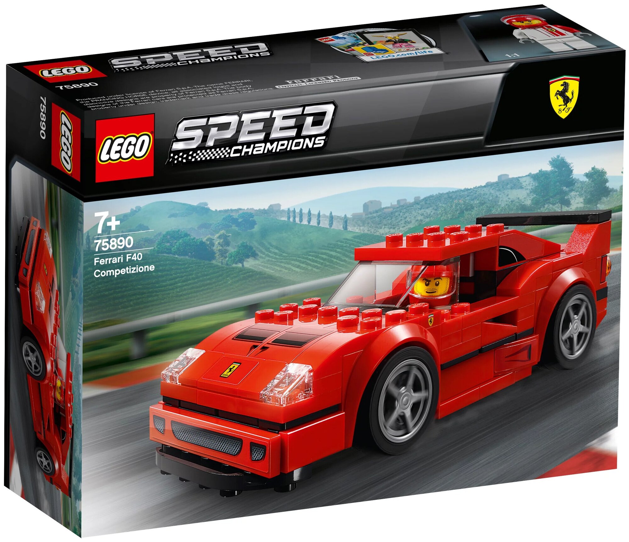 Конструктор LEGO Speed Champions Автомобиль Ferrari F40 Competizione, 198 деталей (75890) - фото №1