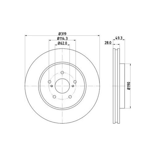 фото Диск тормозной | перед | nisshinbo nd1018k
