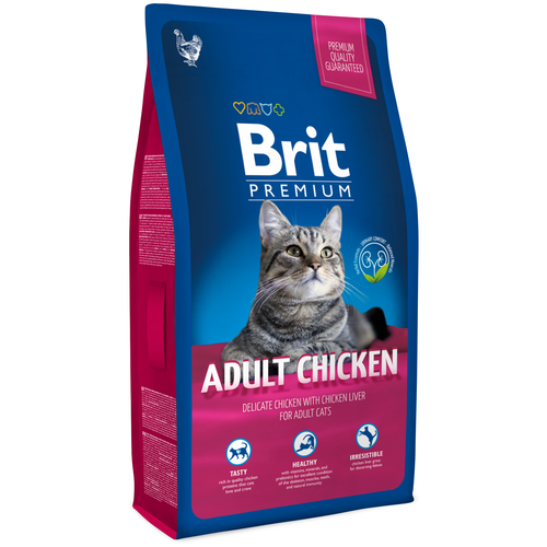 Brit (Брит) 8кг Premium Adult Chicken для взрослых кошек с курицей